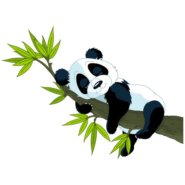 Vinduesklistermærker blomster Sleeping Panda
