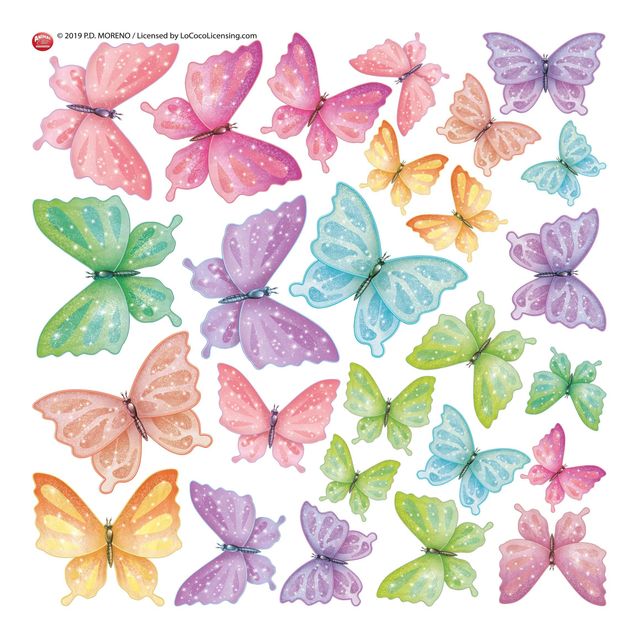 Vinduesklistermærker dyr Set Glitter Butterflies