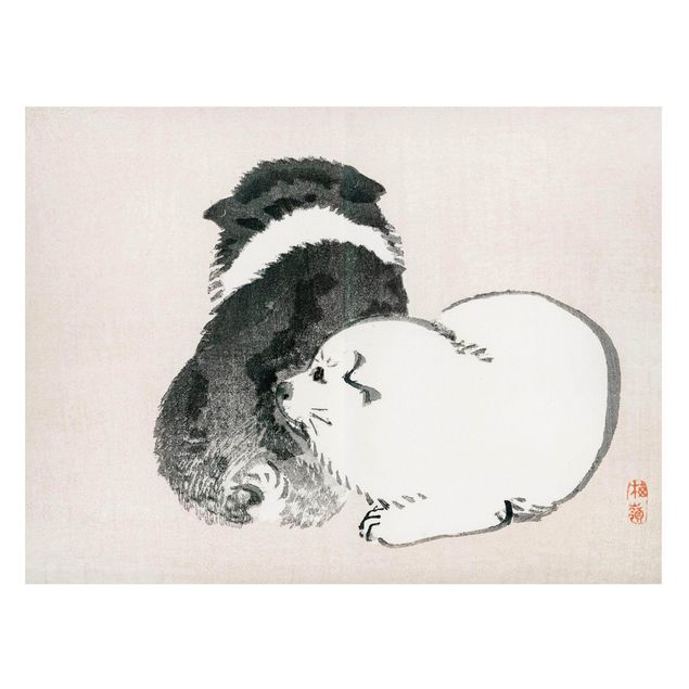 Billeder hunde Asian Vintage Drawing Black And White Pooch