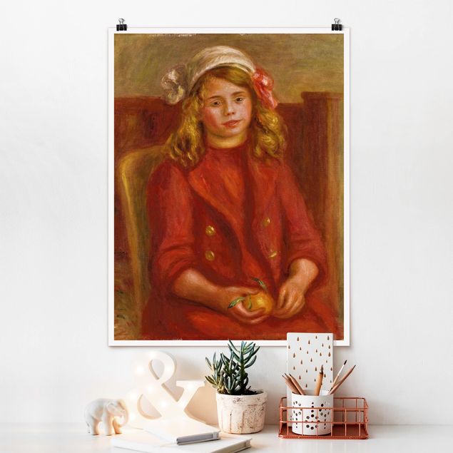 køkken dekorationer Auguste Renoir - Young Girl with an Orange