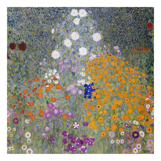 Stænkplader glas blomster Gustav Klimt - Cottage Garden