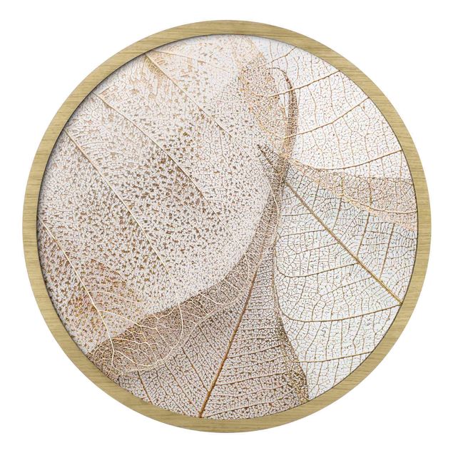 Billeder Delicate Leaf Structure In Gold