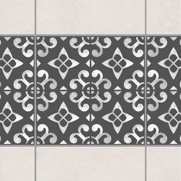 køkken dekorationer Dark Gray White Pattern Series No.05