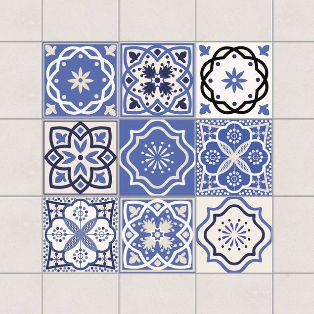Flise klistermærker farvet 9 Portuguese tiles