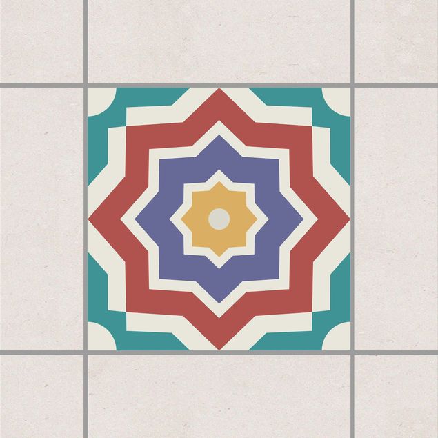 køkken dekorationer Moroccan tile star pattern