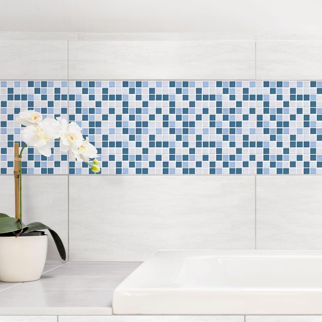 Flise klistermærker stenlook Mosaic Tiles Blue Gray