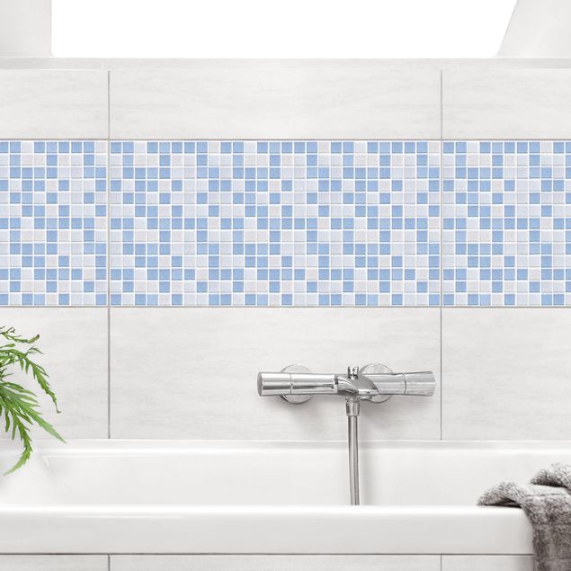 Flise klistermærker mønstre Mosaic Tiles Light Blue