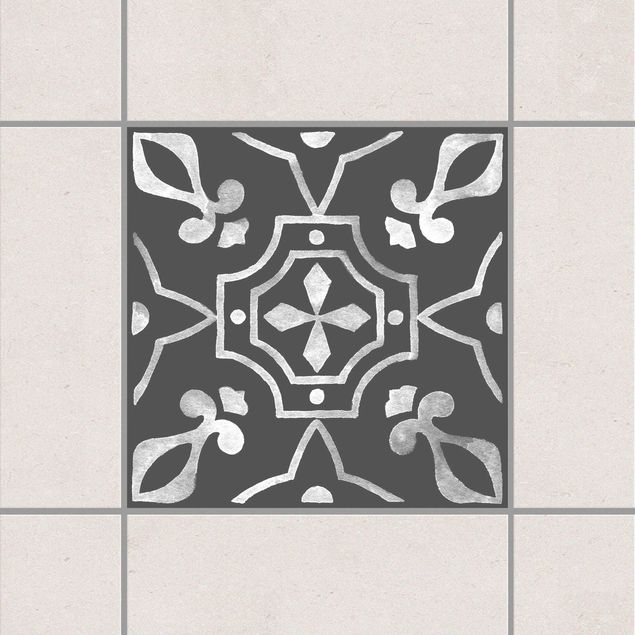 køkken dekorationer Pattern Dark Gray White Series No.08