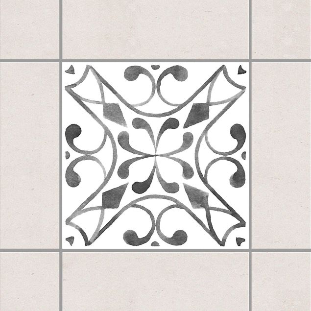 Flise klistermærker Pattern Gray White Series No.3