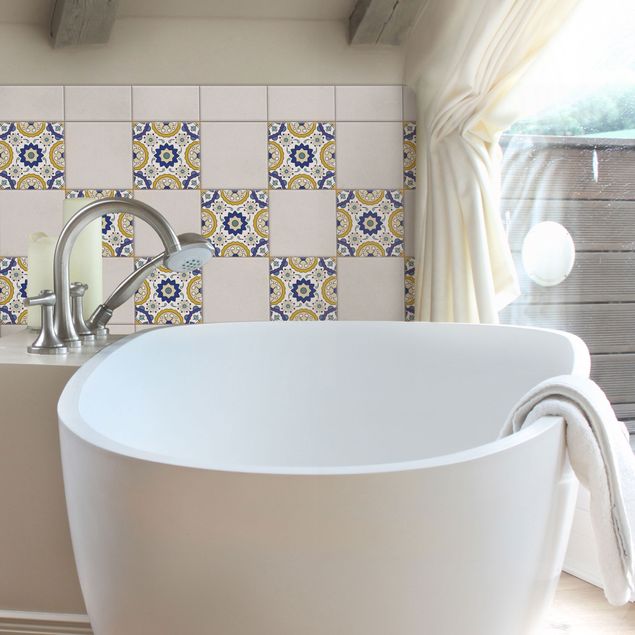 Flise klistermærker mønstre Portuguese tile panel from 4 Azulejo tiles