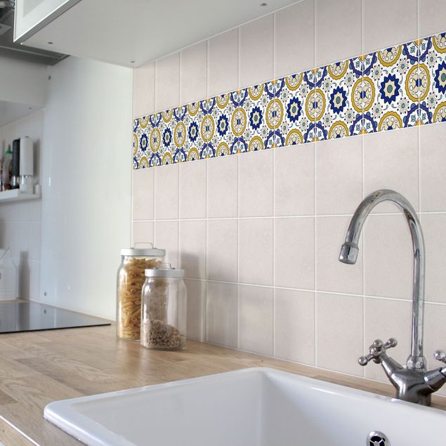 Flise klistermærker Portuguese tile panel from 4 Azulejo tiles