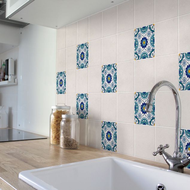 Flise klistermærker mosaik Portuguese tile pattern of Azulejo