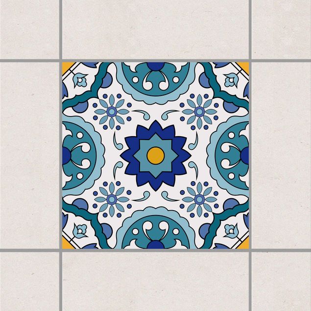 køkken dekorationer Portuguese tile pattern of Azulejo