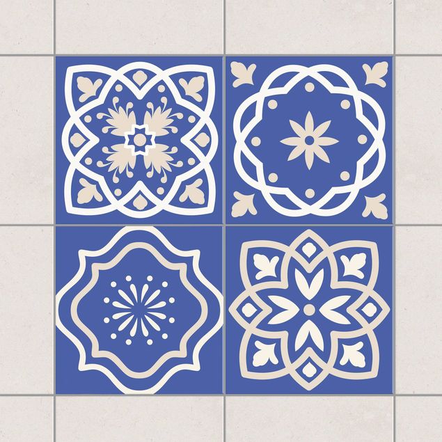 køkken dekorationer 4 Portuguese tiles blue
