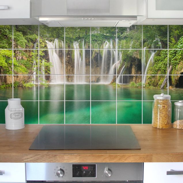 køkken dekorationer Waterfall Plitvice Lakes