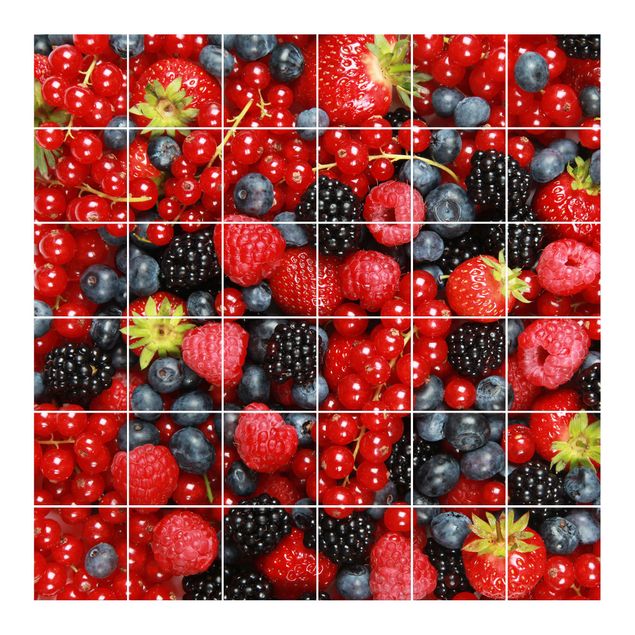 Flise klistermærker rød Fruity Berries