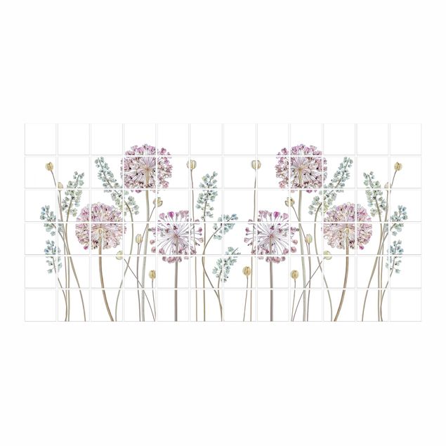 Flise klistermærker Allium Illustration