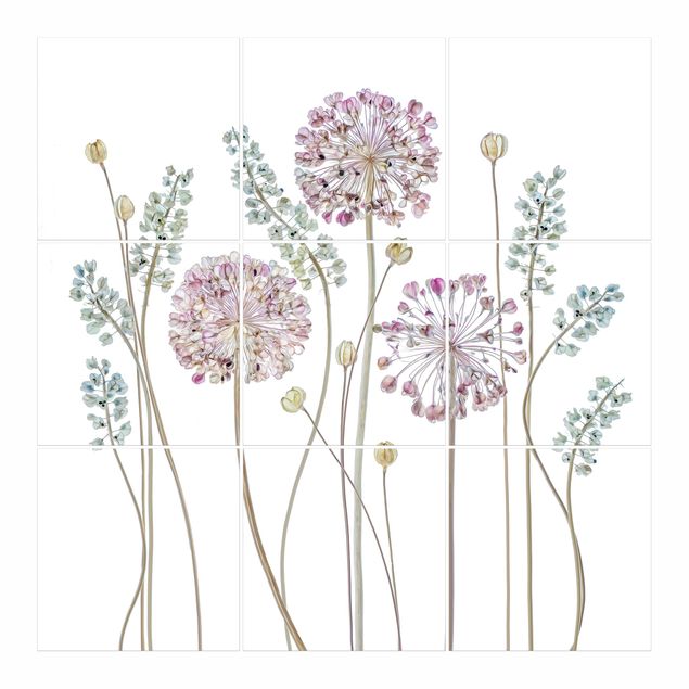 Flise klistermærker Allium Illustration