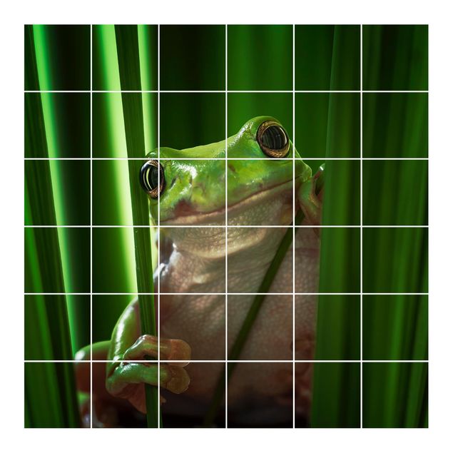 Flise klistermærker grøn Merry Frog