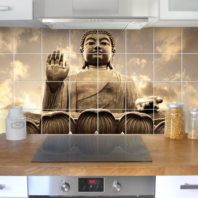 køkken dekorationer Big Buddha Sepia