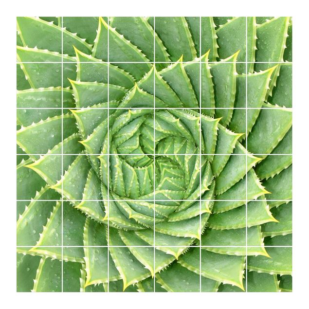 Flise klistermærker mønstre Spiral Aloe