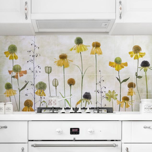 køkken dekorationer Delicate Helenium Flowers