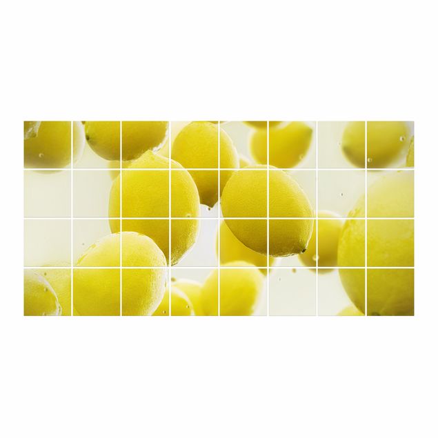Flise klistermærker Lemons In Water