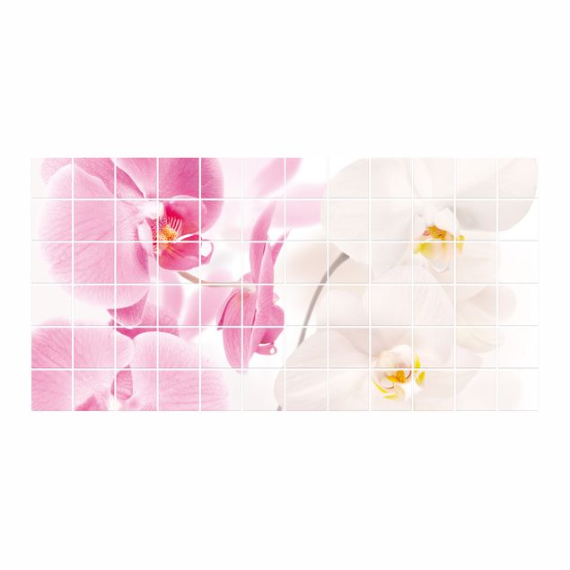 Flise klistermærker Tile Mural Delicate Orchids