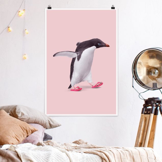 Plakater kunsttryk Flip-Flop Penguin