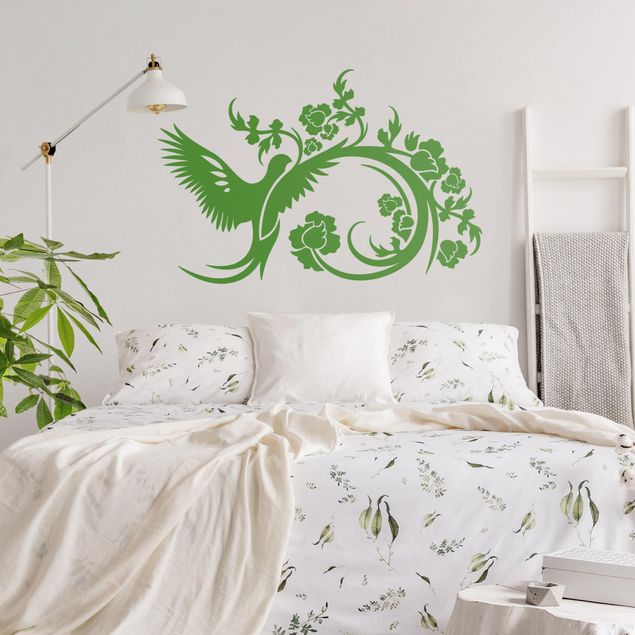 Wallstickers tendrils Wing Beat with Flower Tendril