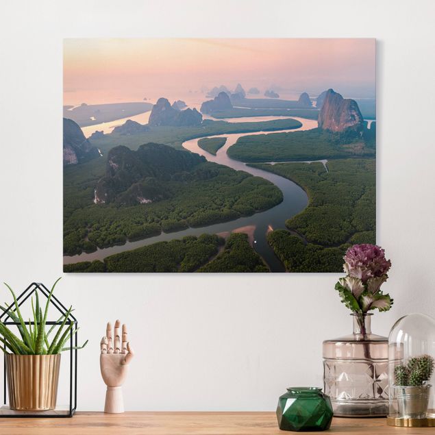 Billeder landskaber River Landscape In Thailand