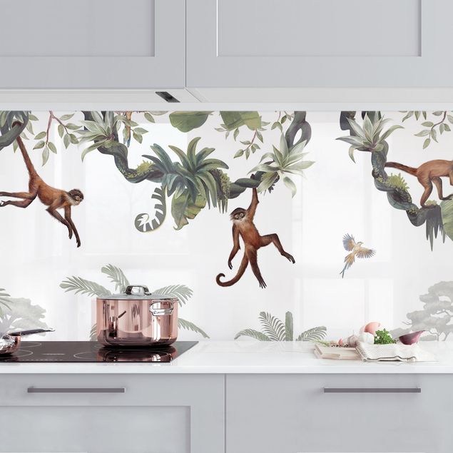 køkken dekorationer Cheeky monkeys in tropical canopies