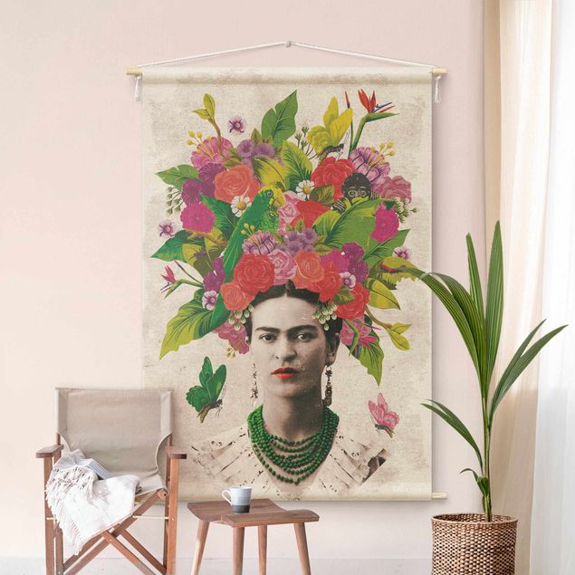 Vægtæppe XXL Frida Kahlo - Flower Portrait