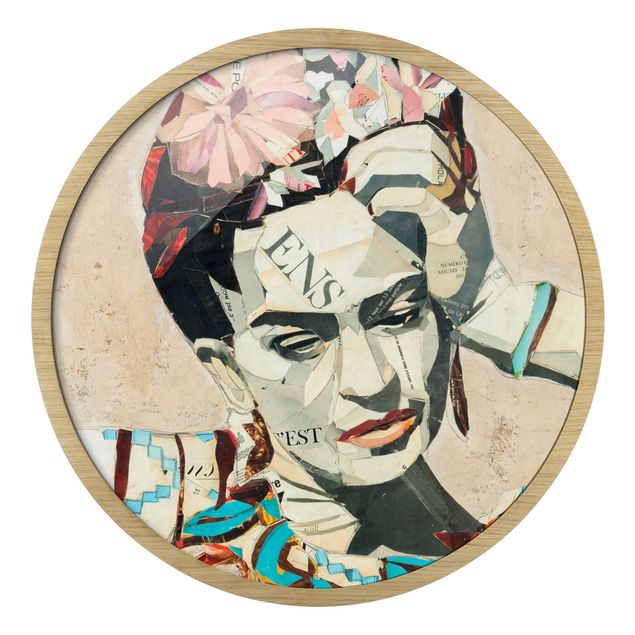 Indrammede plakater kunsttryk Frida Kahlo - Collage No.1