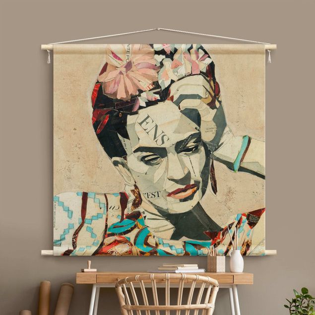 Vægtæppe XXL Frida Kahlo - Collage No.1