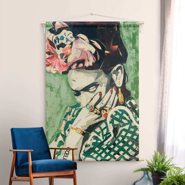 Vægtæppe XXL Frida Kahlo - Collage No.3