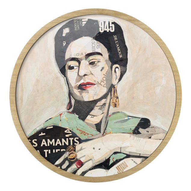 Indrammede plakater kunsttryk Frida Kahlo - Collage No.4