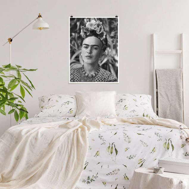 Plakater kunsttryk Frida Kahlo Photograph Portrait With Flower Crown