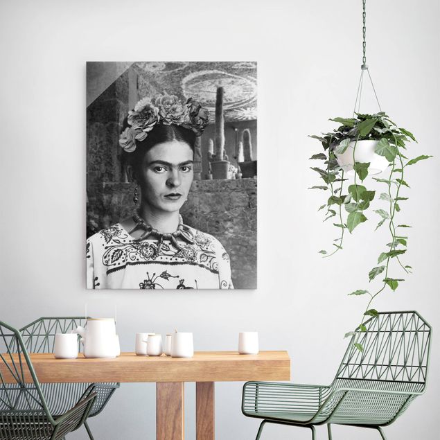 Billeder kunsttryk Frida Kahlo Photograph Portrait With Cacti