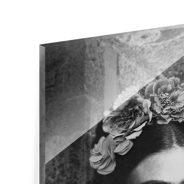 Glas magnettavla Frida Kahlo Photograph Portrait With Cacti