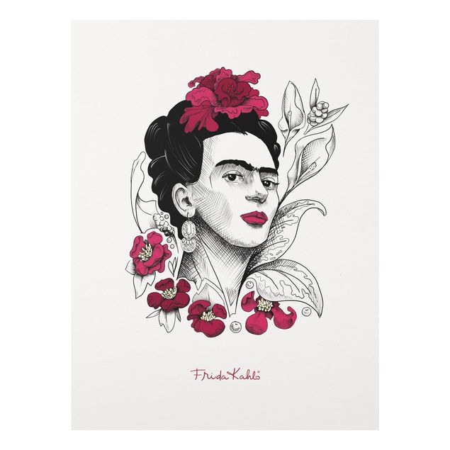 Billeder Frida Kahlo Portrait With Flowers