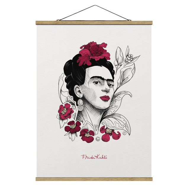 Billeder Frida Kahlo Frida Kahlo Portrait With Flowers