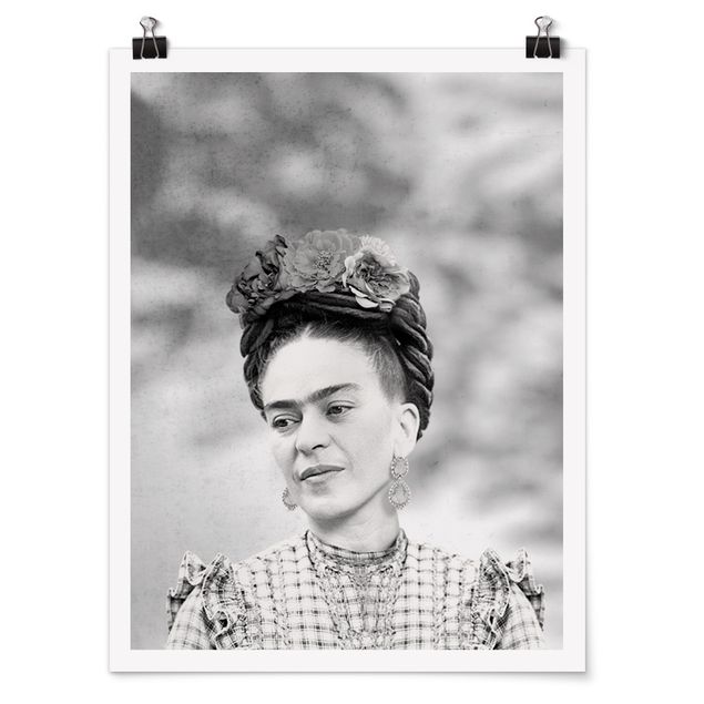 Billeder sort og hvid Frida Kahlo Portrait