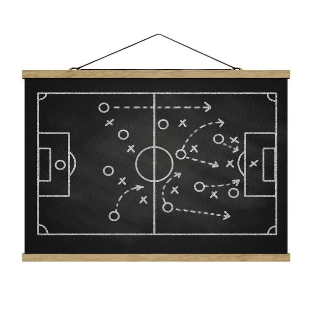 Billeder ordsprog Football Strategy On Blackboard