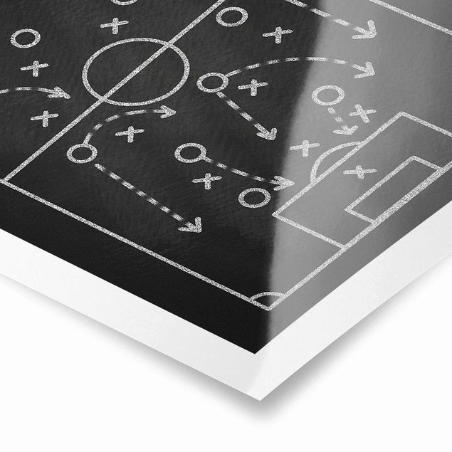 Billeder Football Strategy On Blackboard