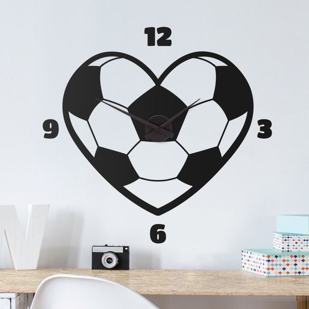 Wallstickers fodbold Football clock