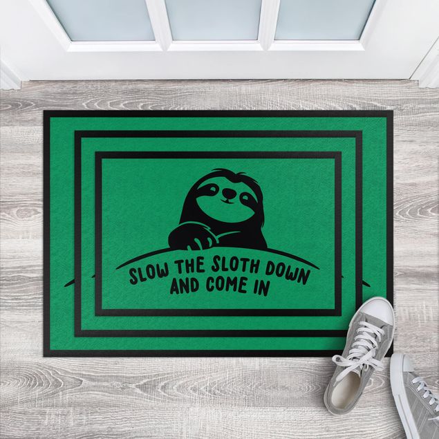 Dørmåtter ordsprog Slow Down The Sloth