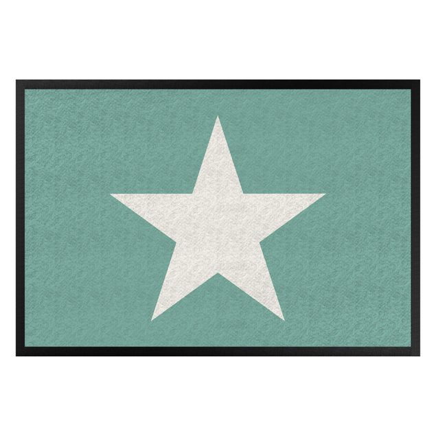 Dørmåtter stjerner Star In Turquoise