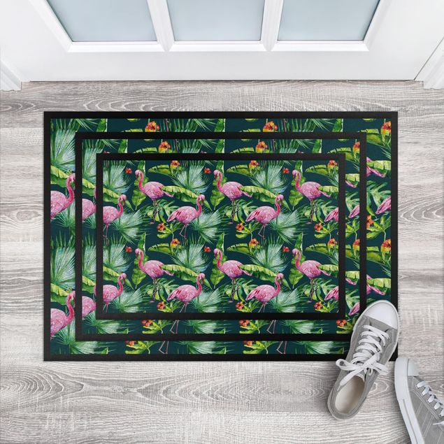 Moderne tæpper Tropical Flamingo pattern