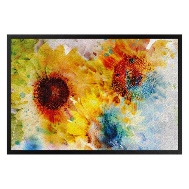 Dørmåtter blomster Watercolour Sunflower